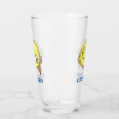 Gelber Cartoon Glas (Links)