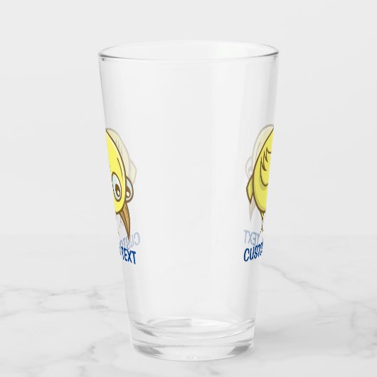 Gelber Cartoon Glas (Rechts)