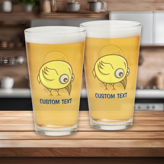 Gelber Cartoon Glas