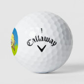Gelber Cartoon Golfball (Logo)