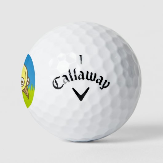 Gelber Cartoon Golfball (Logo)