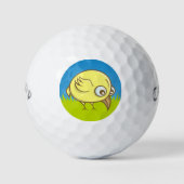 Gelber Cartoon Golfball (Vorderseite)