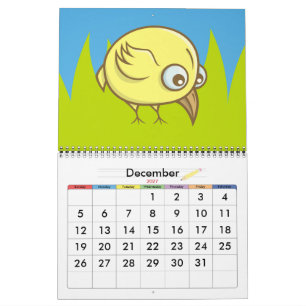 Gelber Cartoon Kalender