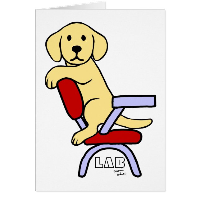 Gelber Cartoon Labrador-Studenten-3 (Vorne)