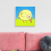 Gelber Cartoon Leinwanddruck (Insitu (Wohnzimmer))