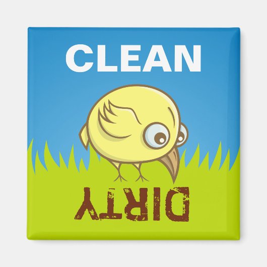 Gelber Cartoon Magnet (Vorne)