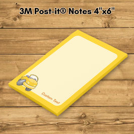Gelber Cartoon Post-it Klebezettel
