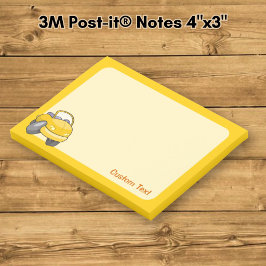 Gelber Cartoon Post-it Klebezettel