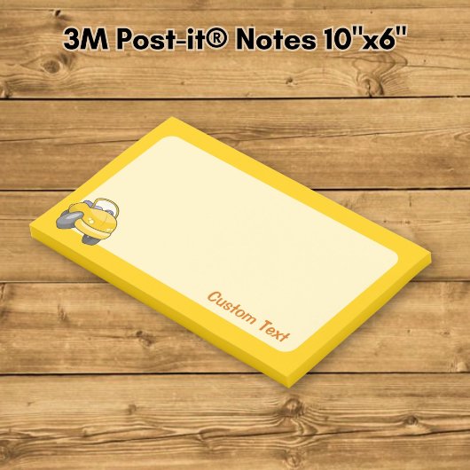 Gelber Cartoon Post-it Klebezettel