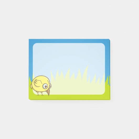 Gelber Cartoon Post-it Klebezettel (Vorderseite)