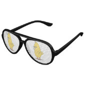 Gelber Cartoon Sonnenbrille (Schrägansicht)