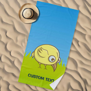 Gelber Cartoon Strandtuch