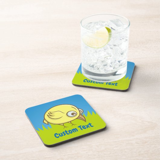 Gelber Cartoon Untersetzer (Rechte Seite)