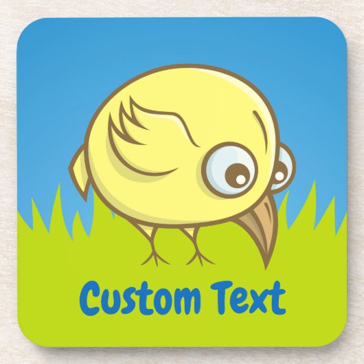 Gelber Cartoon Untersetzer (Vorderseite)
