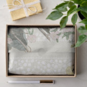 Gelber Chat Bird Nest Butterfly Decoupage Lace Seidenpapier (Geschenk)