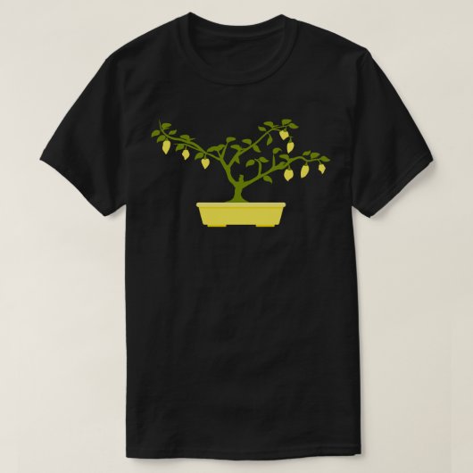 Gelber Chili Bonsai T-Shirt (Design vorne)