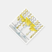 Gelber Cocktail und Band Serviette (Ecke)