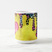 Gelber Cup und Leoparden Spots Kaffeetasse (Mittel)
