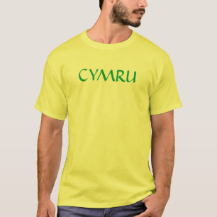Gelber "CYMRU" Wales-T - Shirt
