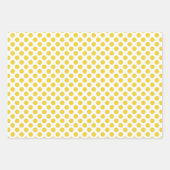 Gelber Daisy Streifen und Polka Dot Geschenkpapier Set (Vorderseite 3)
