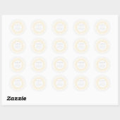 Gelber Deko Retro Save the Date Stickers (Blatt)