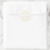 Gelber Deko Retro Save the Date Stickers (Tasche)