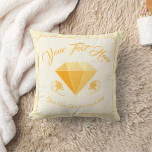 Gelber Diamant-Edelstein-Schmuck. 50 Goldene Hochz Kissen