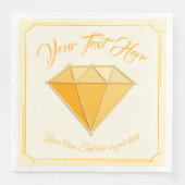 Gelber Diamant Edelsteinschmuck. 50 Goldene Hochze Serviette (Vorderseite)