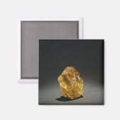 Gelber Diamant im Rohstoff Magnet (Vorderseite/Rückseite)