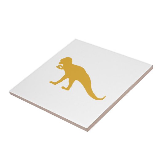 Gelber Dinosaurier Fliese (Seite)