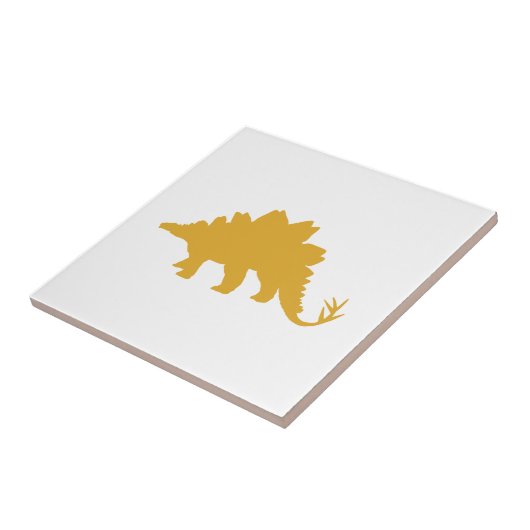 Gelber Dinosaurier Fliese (Seite)