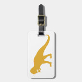 Gelber Dinosaurier Gepäckanhänger (Vorderseite vertikal)