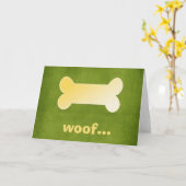 Gelber Dogenknochen *Woof* Leere Grußkarte Karte (Gelbe Blume)