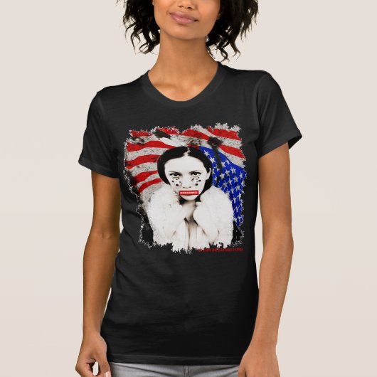 GELBER DONNER-FRAUEN-AMERIKANISCHER UREINWOHNER T-Shirt (Vorderseite)