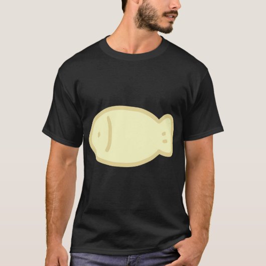 Gelber Doodle-Fisch T-Shirt (Vorderseite)
