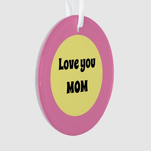 Gelber Dot Akrylornament Ornament (Vorderseite)