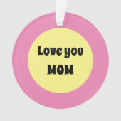 Gelber Dot Akrylornament Ornament (Vorderseite)