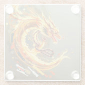 Gelber Drache Glasuntersetzer (Rückseite)