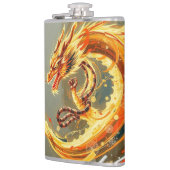 Gelber Drache Golden Flachmann (Links)