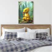 Gelber Drache Leinwanddruck (Insitu (Schlafzimmer))