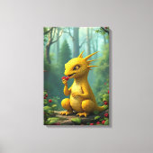 Gelber Drache Leinwanddruck (Vorderseite)