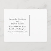 Gelber Dreier Streifen Save the Date Postkarte (Rückseite)