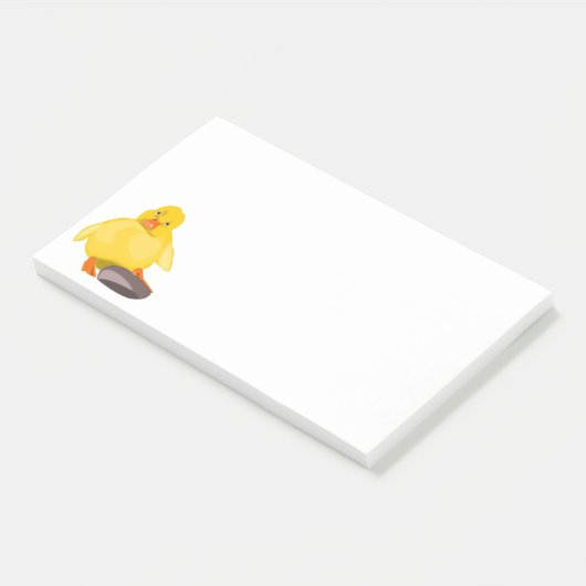 Gelber Duckling Spaß Post-it Klebezettel (angewinkelt)
