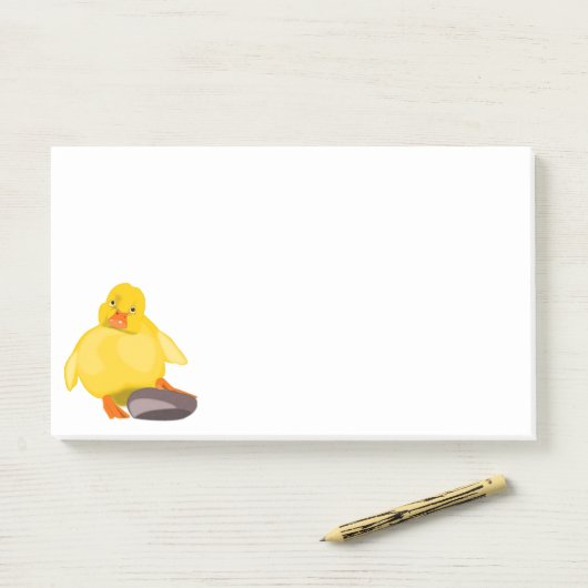 Gelber Duckling Spaß Post-it Klebezettel (Auf Schreibtisch)
