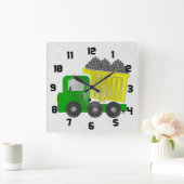 Gelber Dump Quadratische Wanduhr (Zuhause)