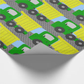 Gelber Dump Truck Geschenkpapier (Ecke)