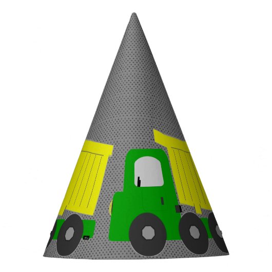 Gelber Dump Truck Partyhütchen (Vorderseite)