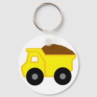 Gelber Dump Truck Schlüsselanhänger