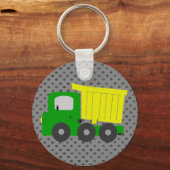 Gelber Dump Truck Schlüsselanhänger (Vorderseite)