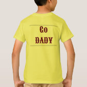 Gelber Dunkelroter Junge T-Shirt (Rückseite)